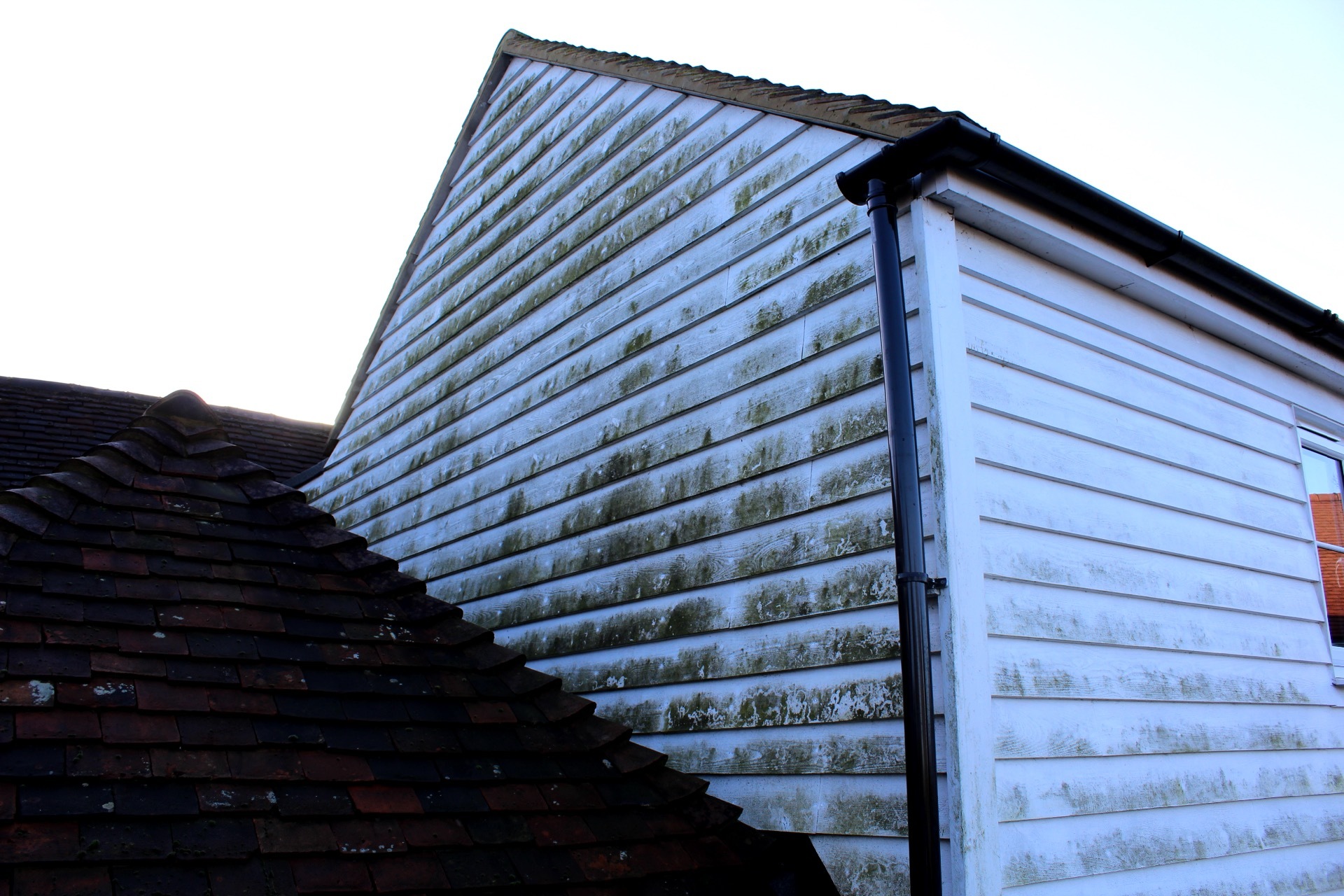 Dirty Weatherboard Before Cleaning